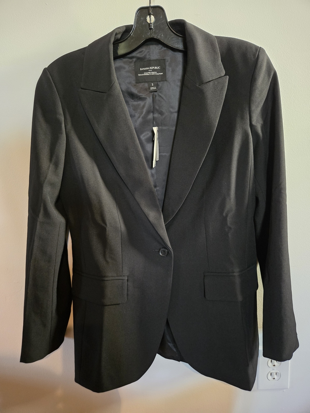 Banana Republic Women's Black Single-Button Blazer